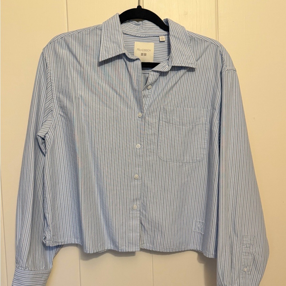 Uniqlo JW Anderson Blue Striped Shirt